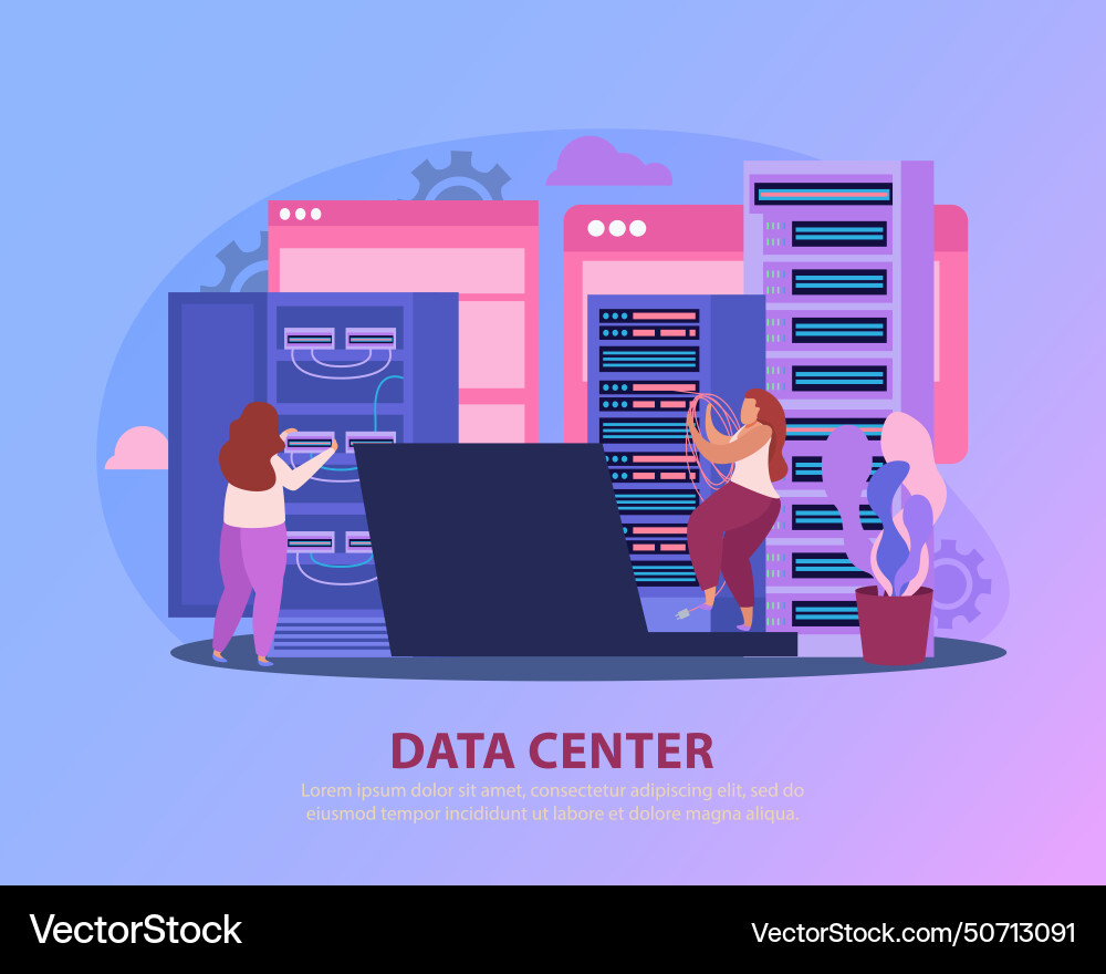 System data center background System data center background vector image