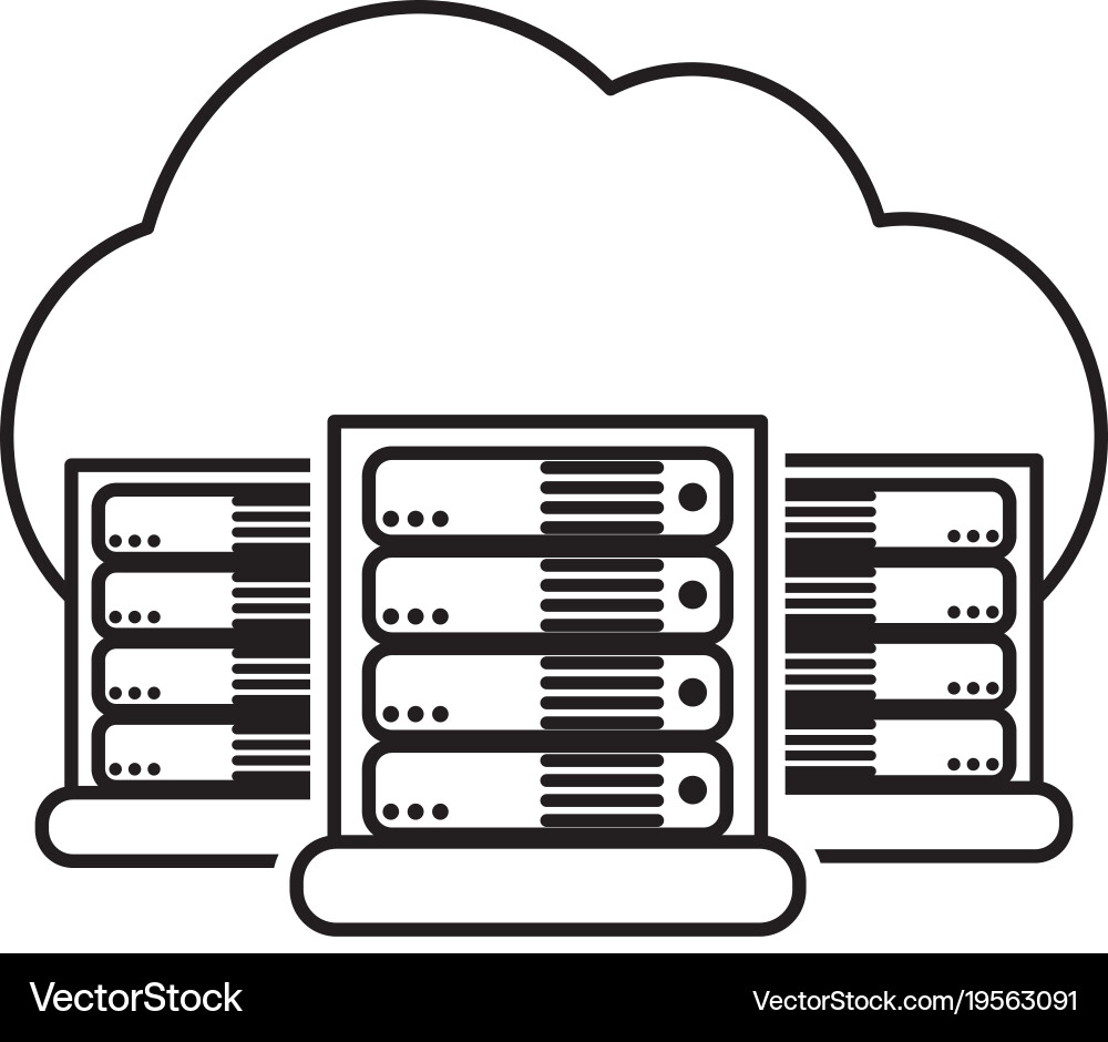 Web hosting design Vector Image