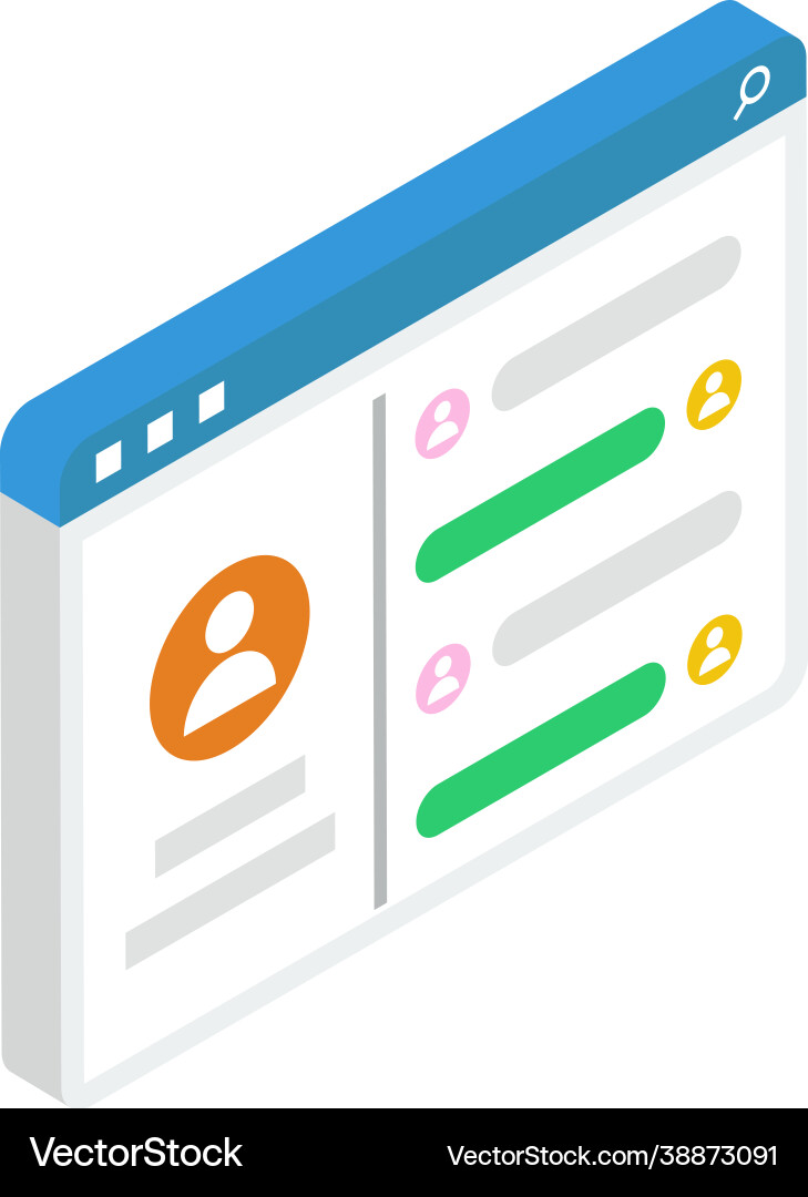 Web user profile Vector Image