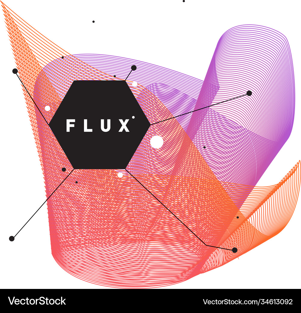 3d colorful wave background dynamic flux effect 3d colorful wave background dynamic flux effect vector image