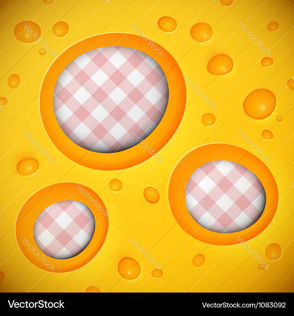 Cheese Pattern Background Vector Image
