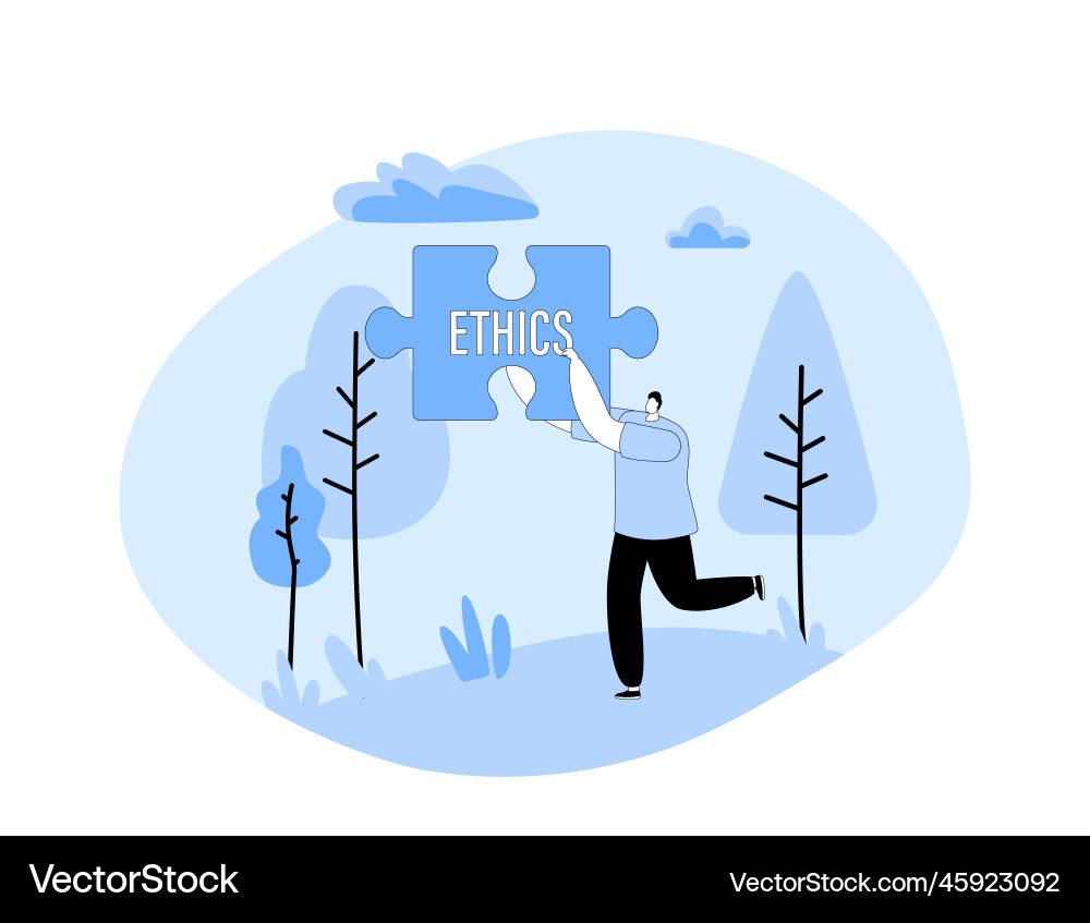 Core values concept tiny business character Core values concept tiny business character vector image