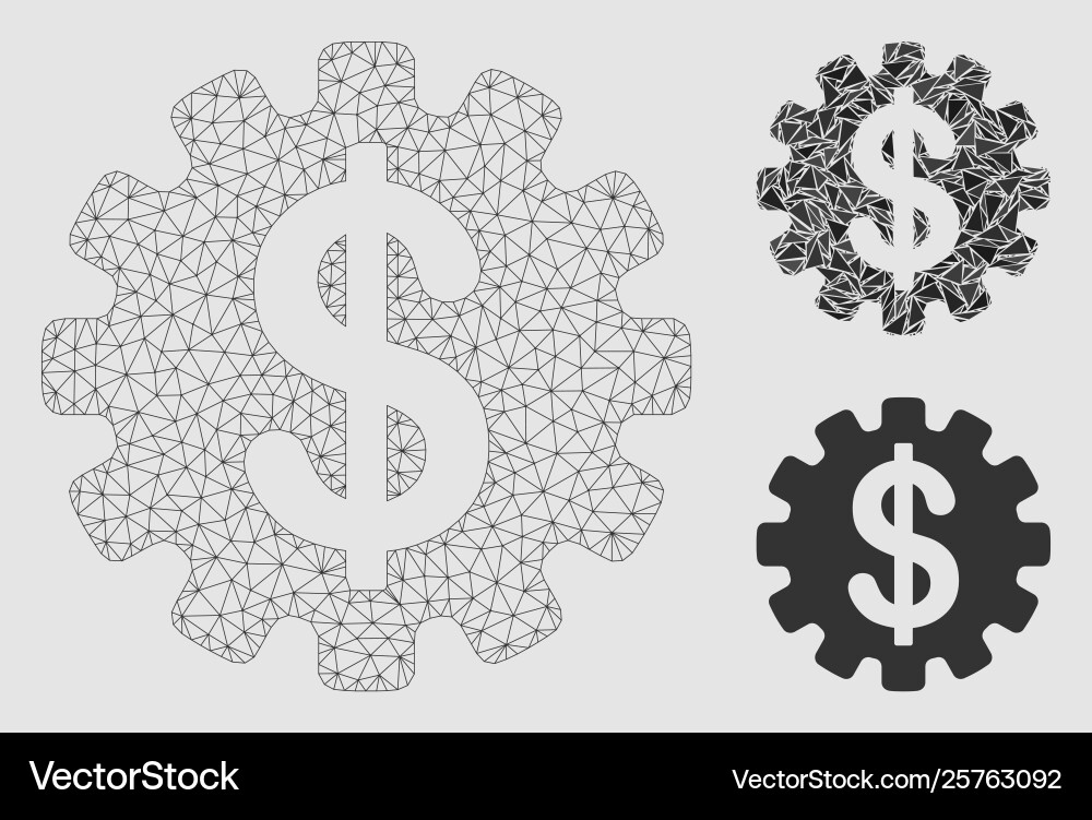 Development cost mesh wire frame model Development cost mesh wire frame model vector image