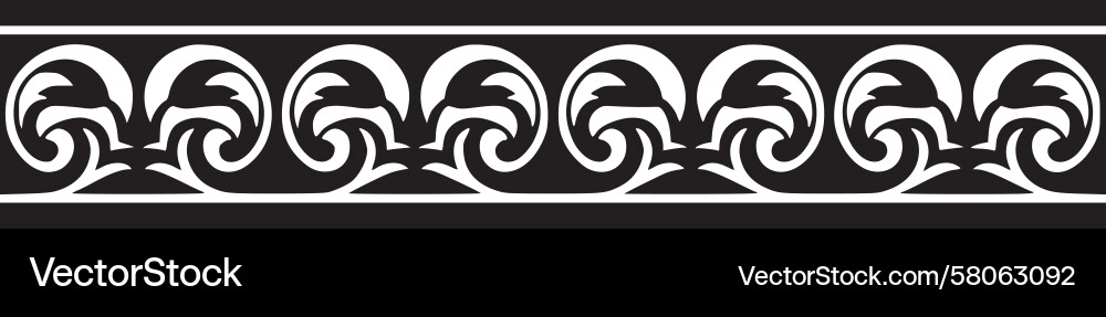 Elegant Swirl Border Pattern Vector Image