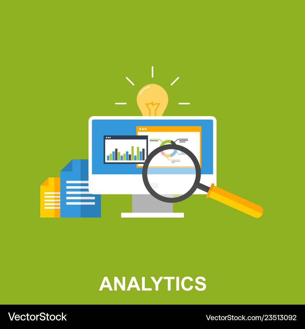Flat design concept of web Vector Image