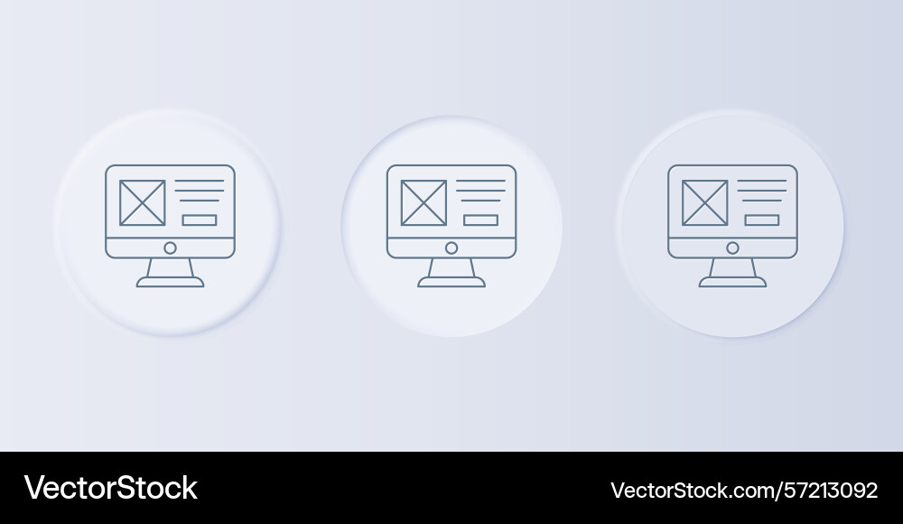 Grey ui or ux design icon isolated Grey ui or ux design icon isolated vector image