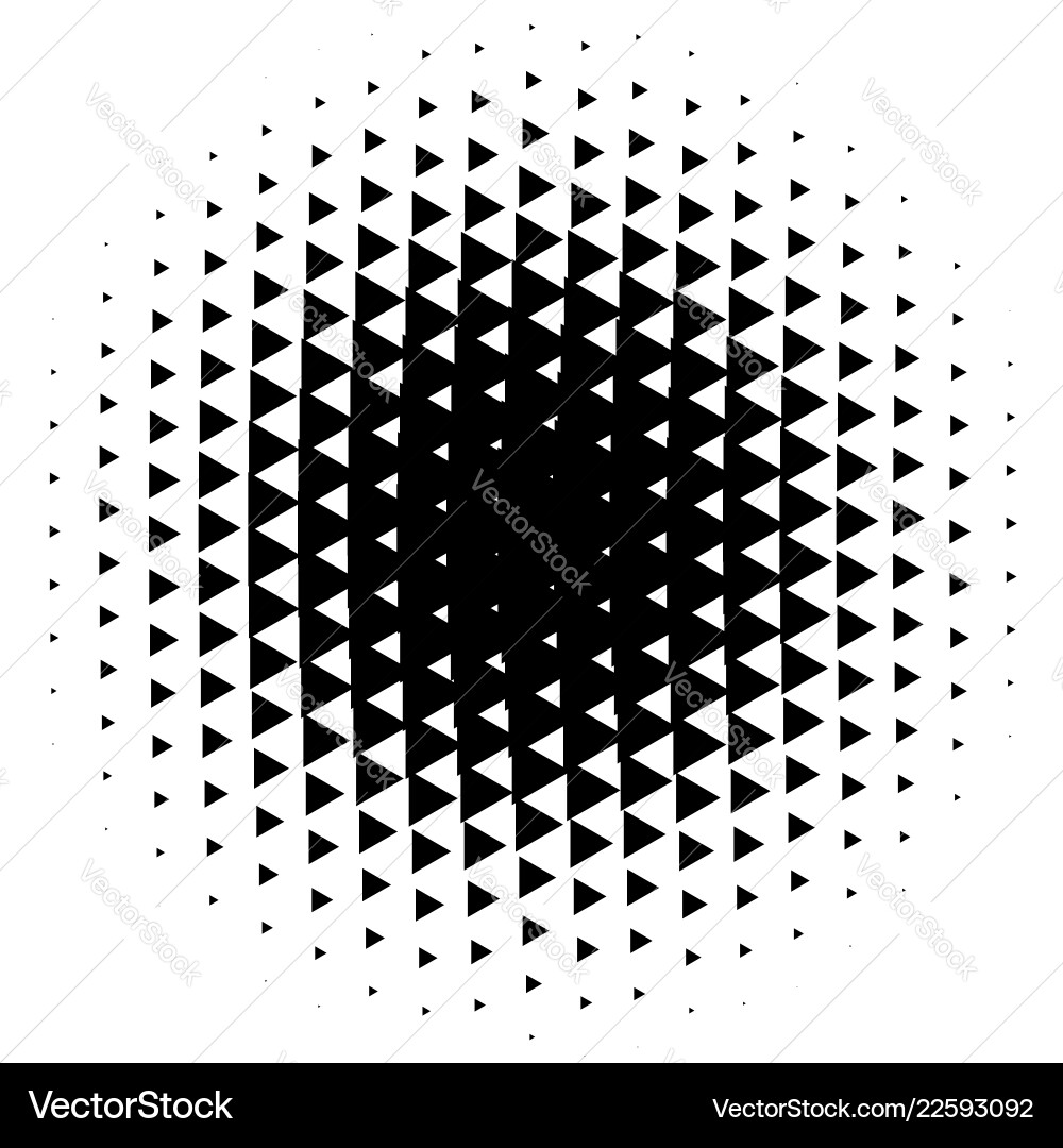 Halftone element with square or triangle instead vector image