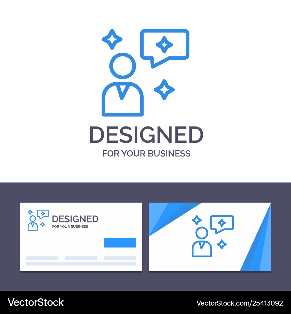 Kreative Visitenkarte und Logo Vorlage Mann Chat Kreative Visitenkarte und Logo Vorlage Mann Chat vektorbild