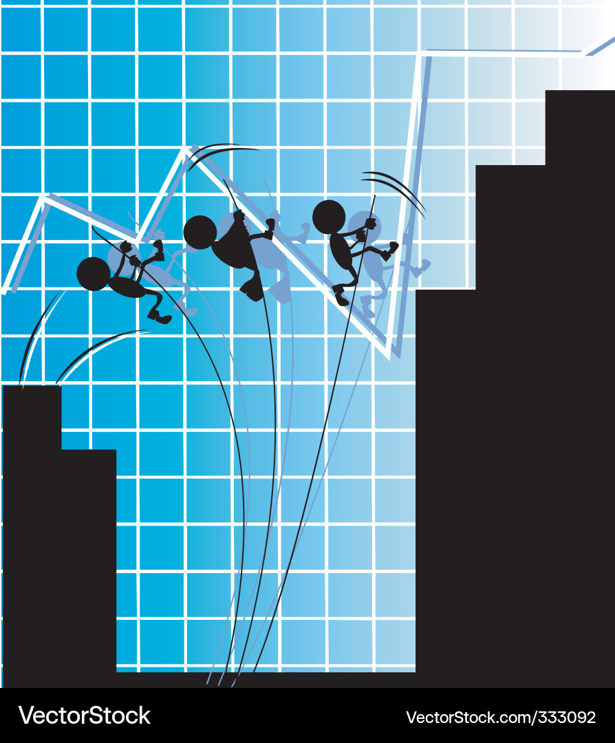 Man and graph vector image