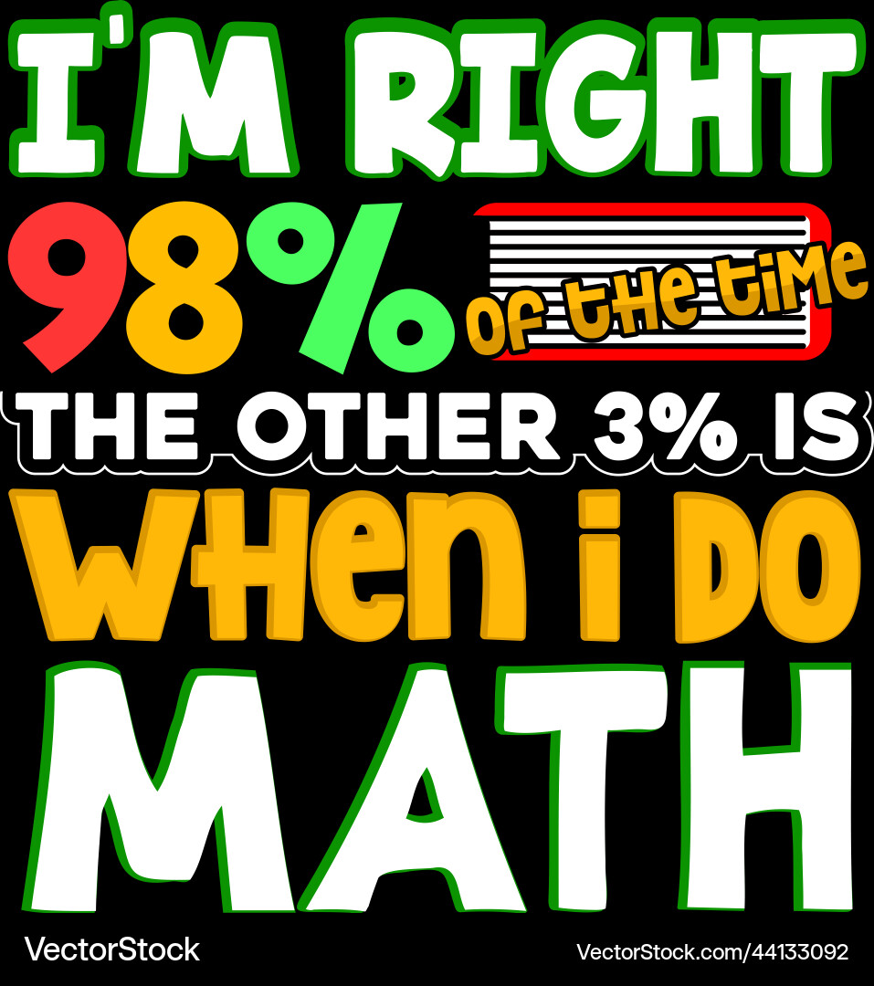 Math T-Shirt Print Ready Vektorbild