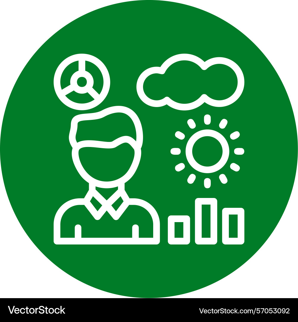 Meteorologist line circle style icon design Vector Image