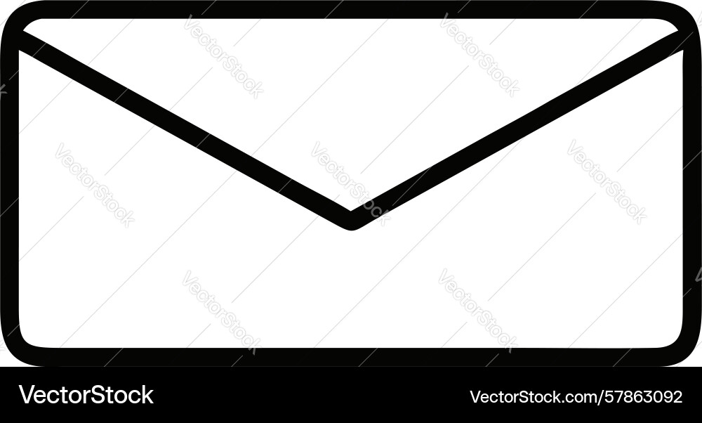 Outline of open email envelope icon received Vector Image