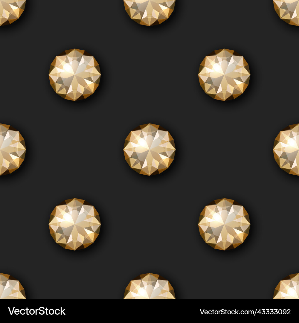 Seamless pattern with 3d realistic gemstone Seamless pattern with 3d realistic gemstone vector image