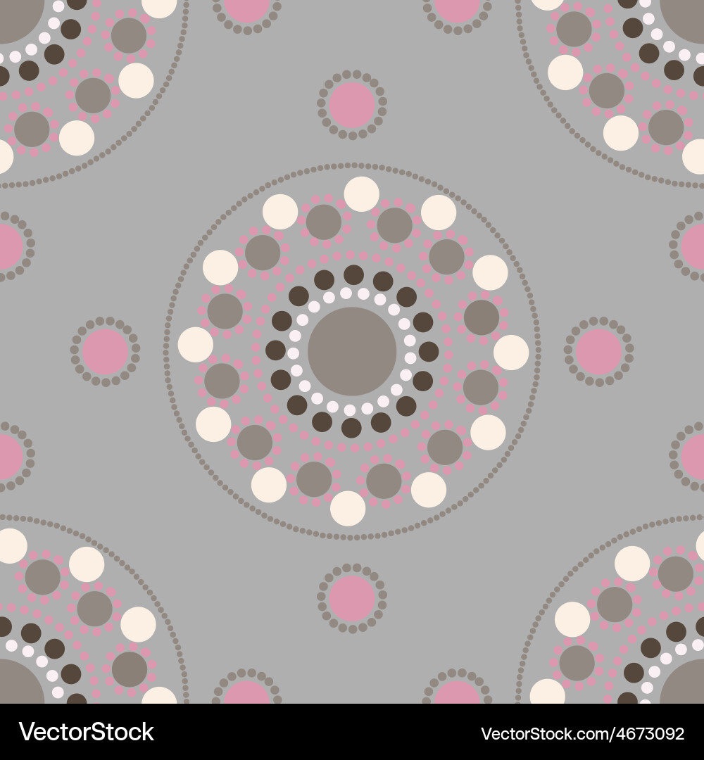 Seamless pattern with colored points and circles vector image