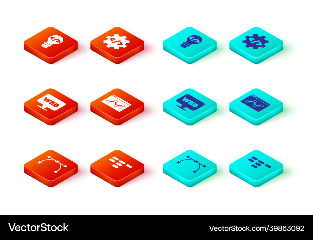 Set bezier curve site map web and graphic design Set bezier curve site map web and graphic design vector image
