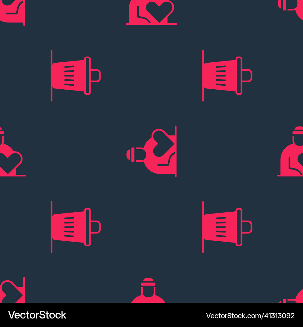 Set trash can and volunteer on seamless pattern Set trash can and volunteer on seamless pattern vector image