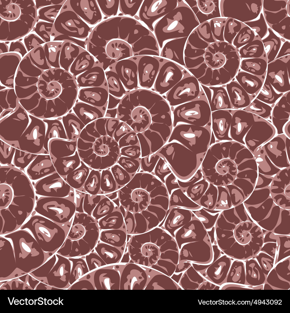 Shell seamless pattern vector image