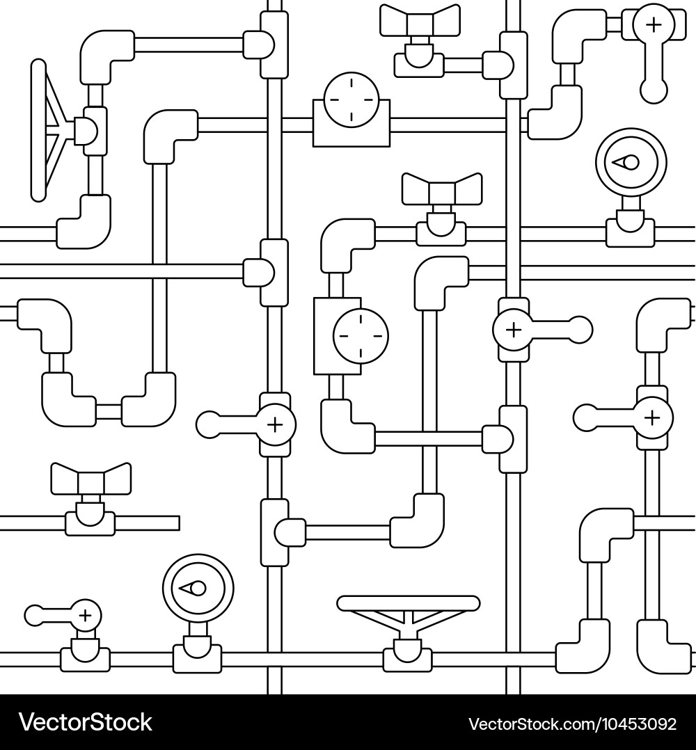 Simles pattern pipe vector image