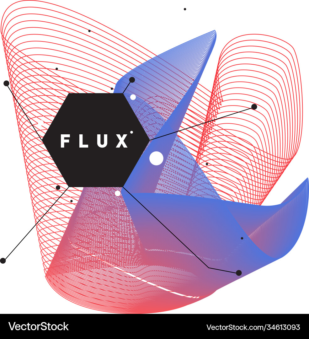 3d colorful wave background dynamic flux effect vector image