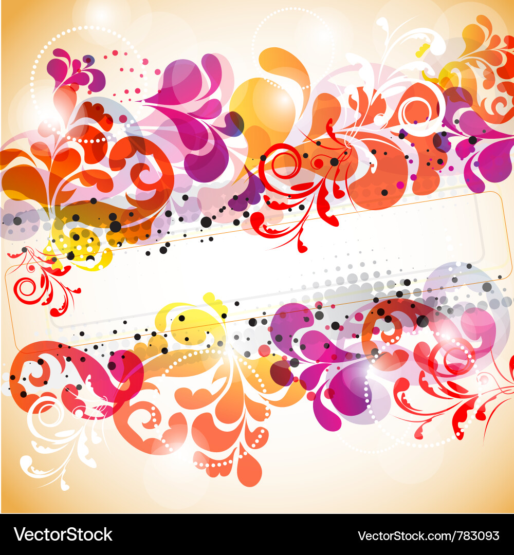 Abstract Floral Background Vector Image