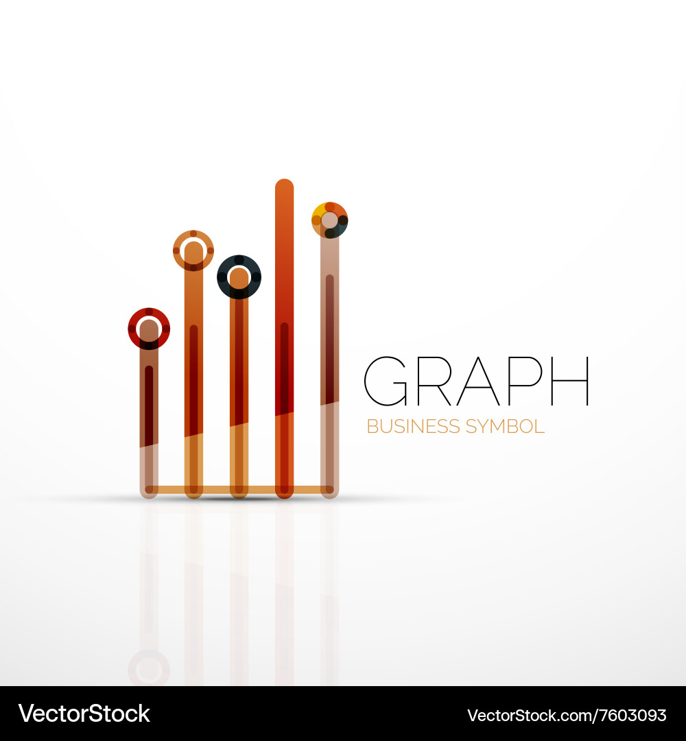 Abstract logo idea linear chart or graph Vector Image