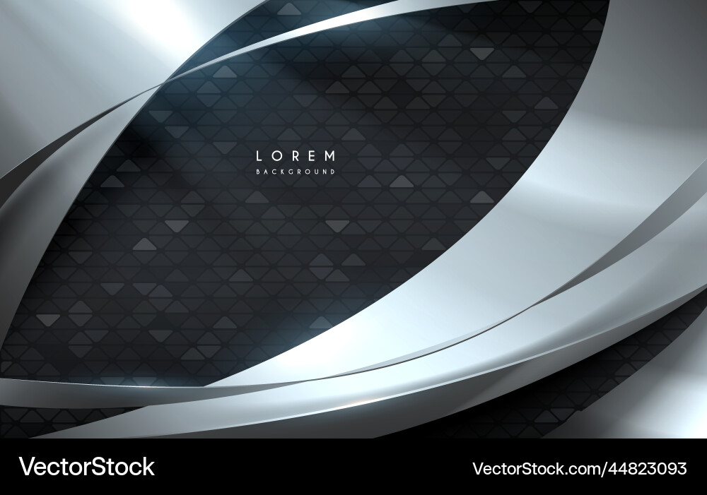 Abstract metal shapes background with light effect vector image