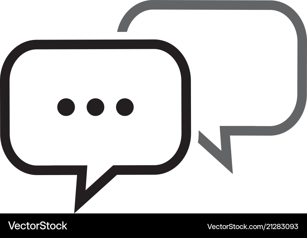 Bubble Chat Icon Outline Vektorbild