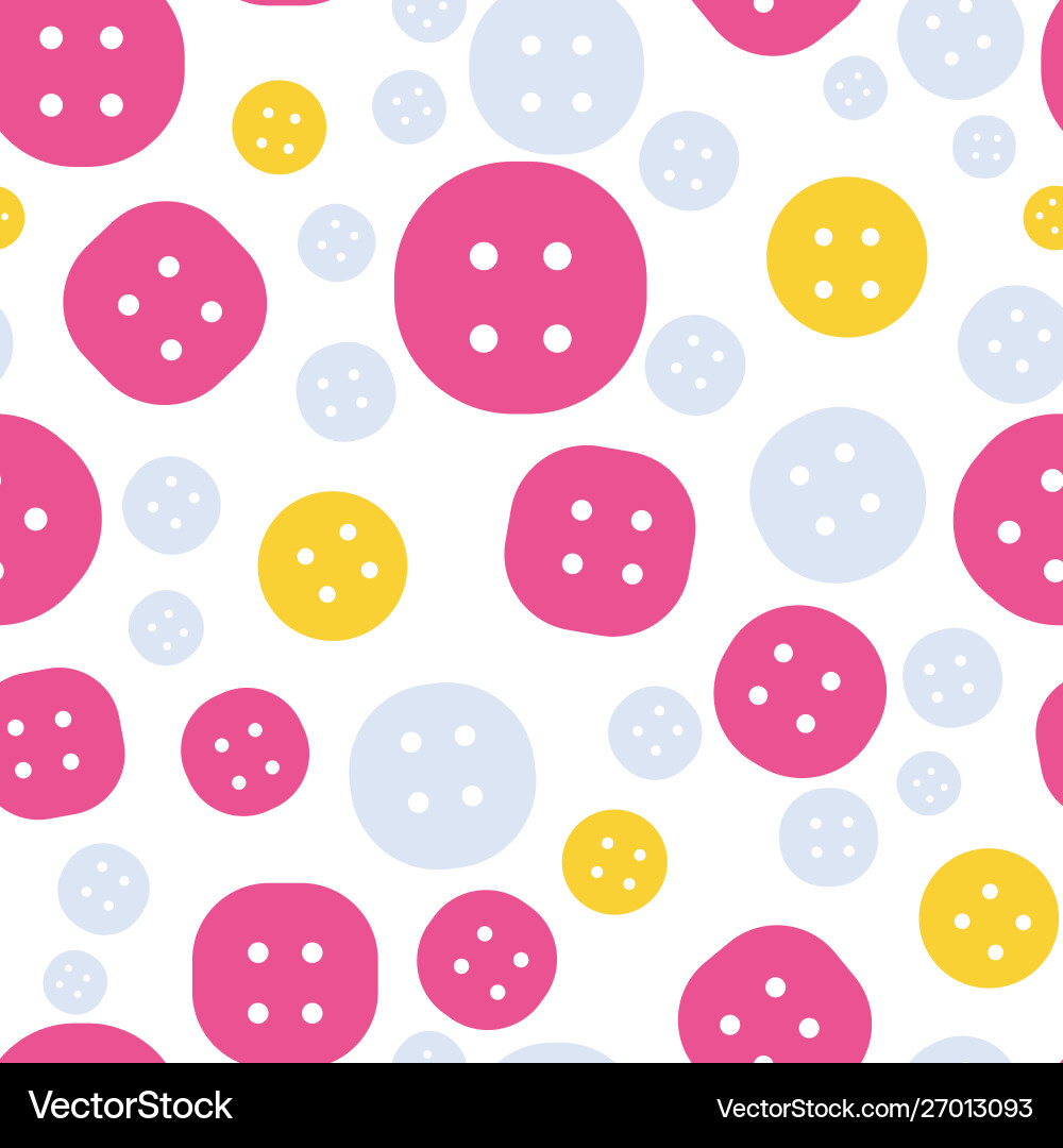 Buttons repeat pattern seamless print Vector Image