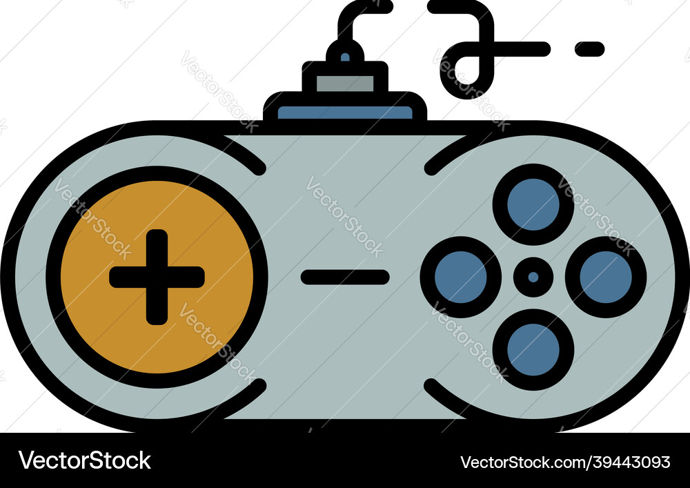 Console joystick icon color outline Console joystick icon color outline vector image
