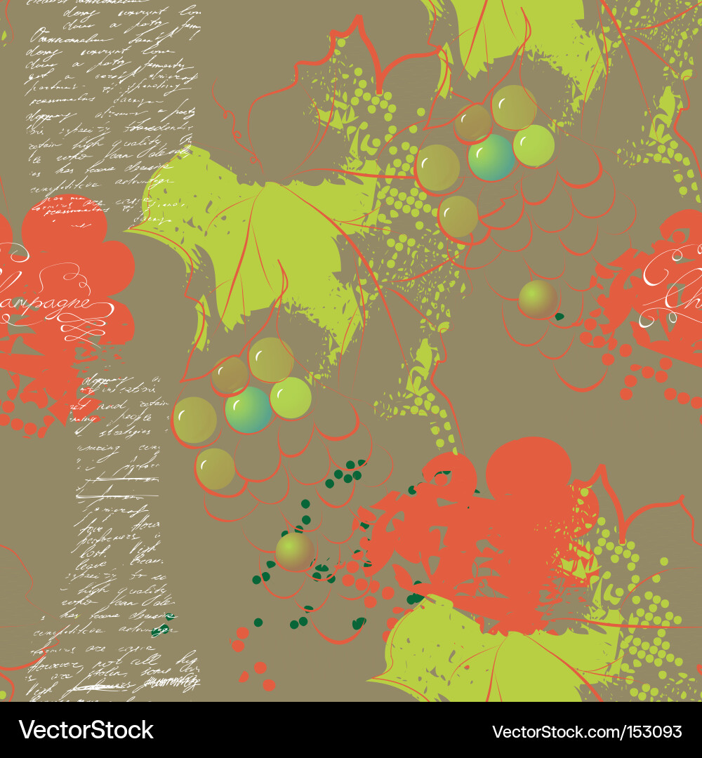 Grapevine Seamless Pattern - Rustic vector image