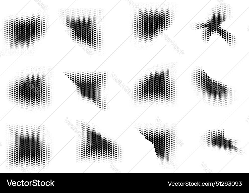 Halftone triangle pattern reprographic technique vector image