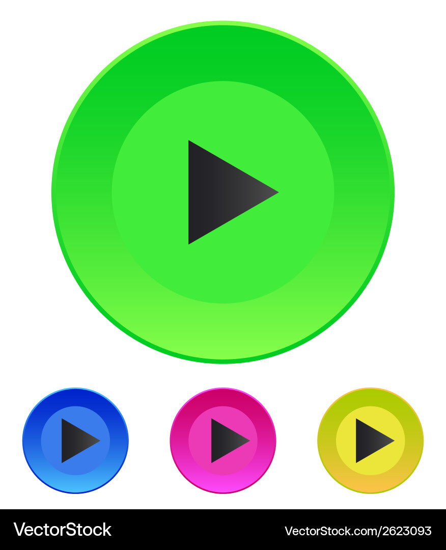 Icon play button web vector image