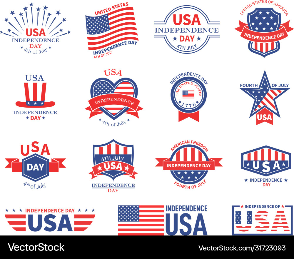 Independence day usa american flag patriots Independence day usa american flag patriots vector image