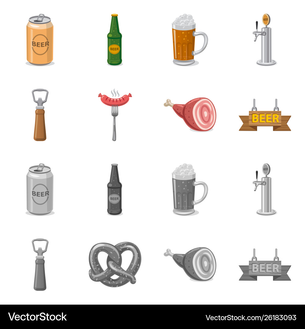 Isolated object pub and bar symbol set Isolated object pub and bar symbol set vector image