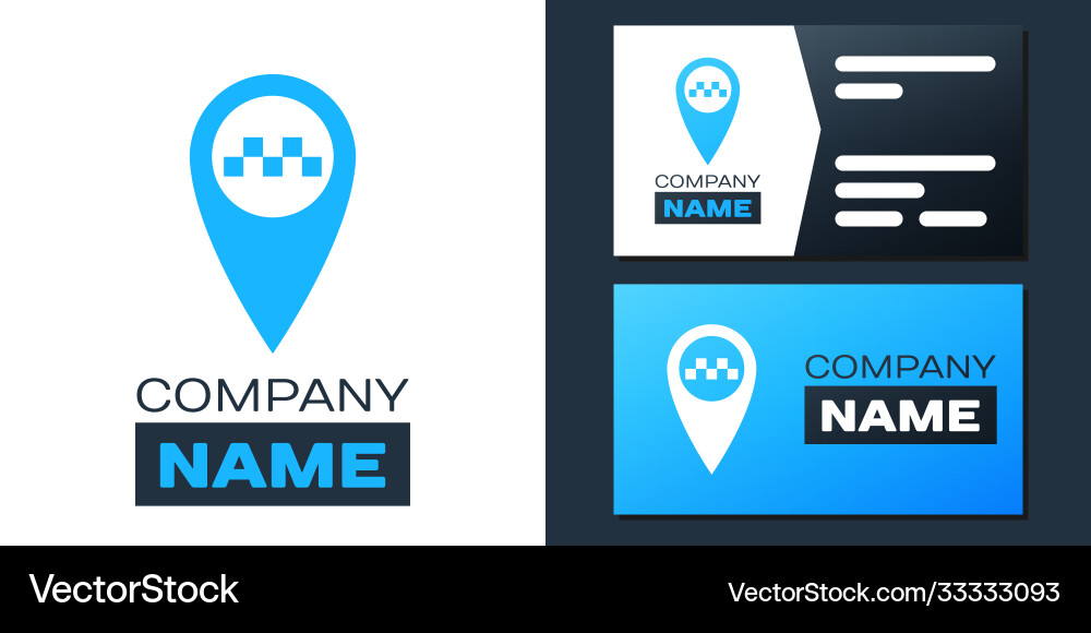 Logotype map pointer with taxi icon isolated Logotype map pointer with taxi icon isolated vector image