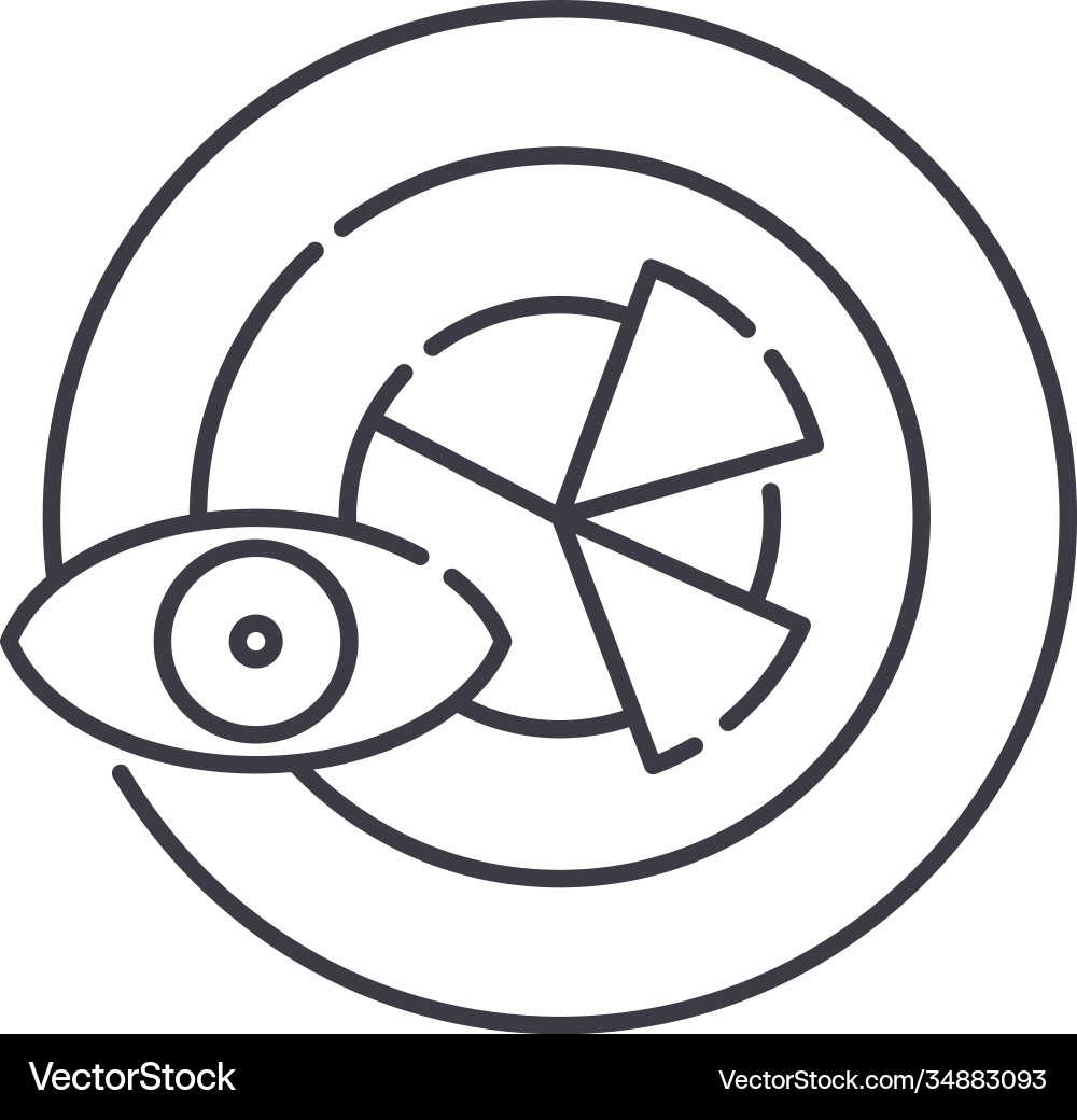 Predictive analytics icon linear isolated Predictive analytics icon linear isolated vector image
