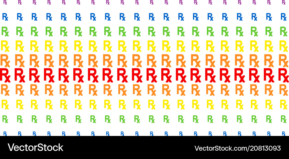 Rx symbol shape halftone spectral pattern Rx symbol shape halftone spectral pattern Vector Image