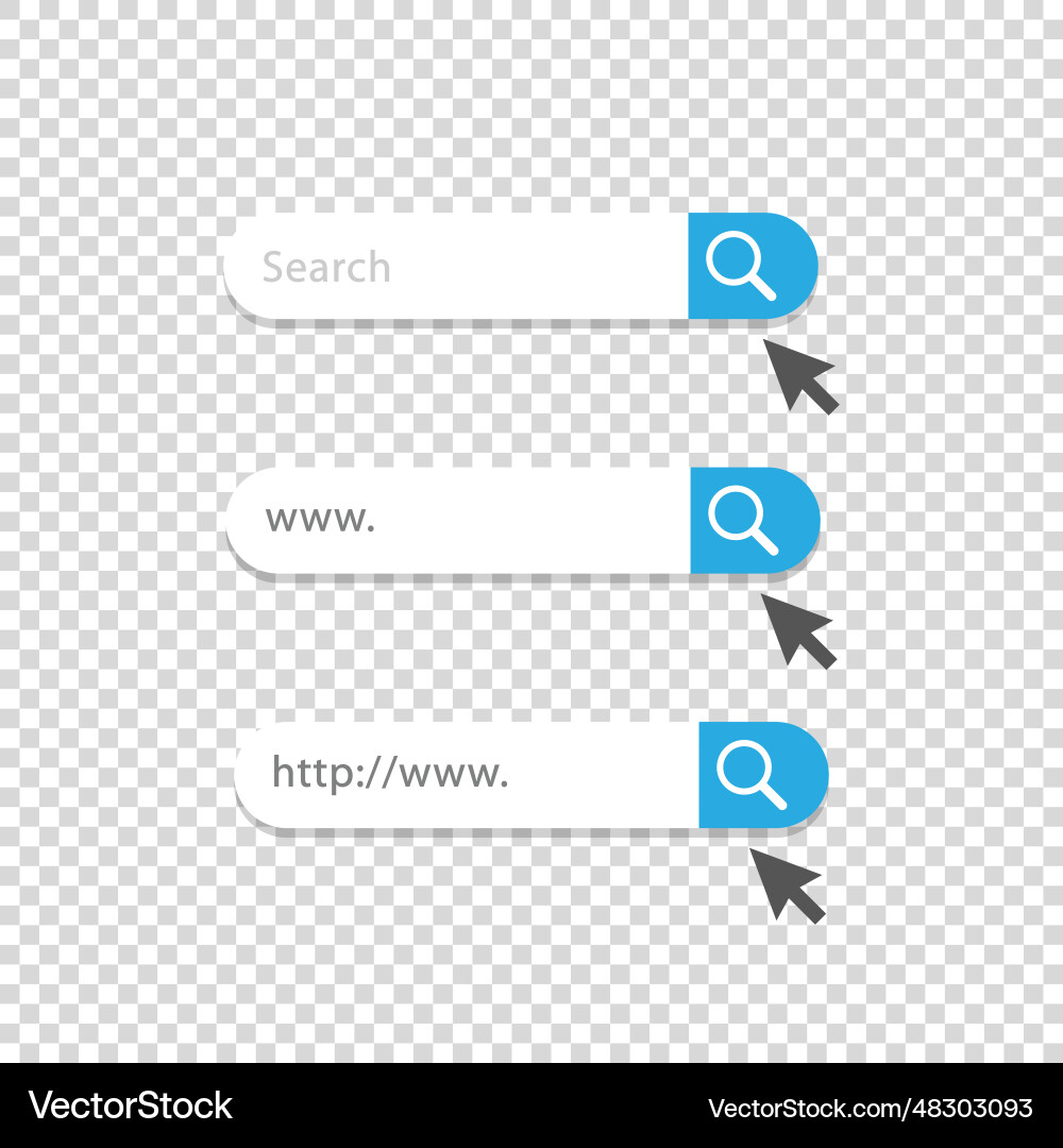 Search bar for ui ux and search browser icon Search bar for ui ux and search browser icon vector image