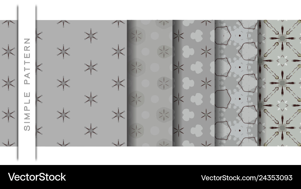 Set of the simple wallpaper pattern background vector image