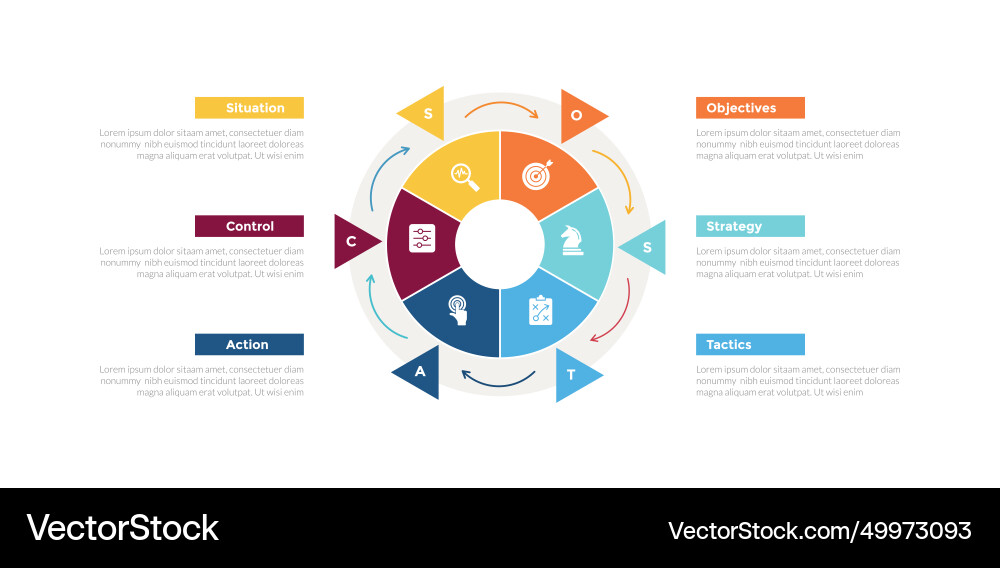 Sostac marketing planning infographics template Sostac marketing planning infographics template vector image