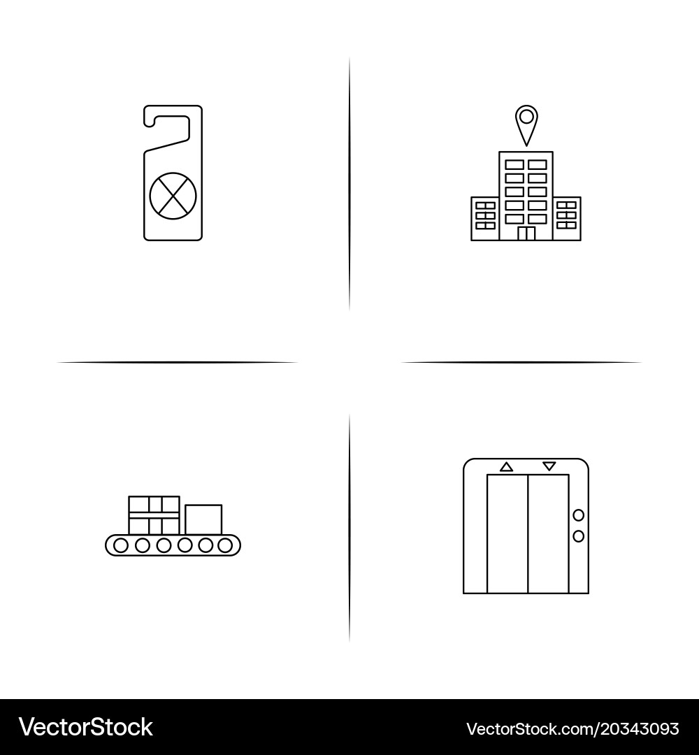 Travel simple linear icon setsimple outline icons Vector Image