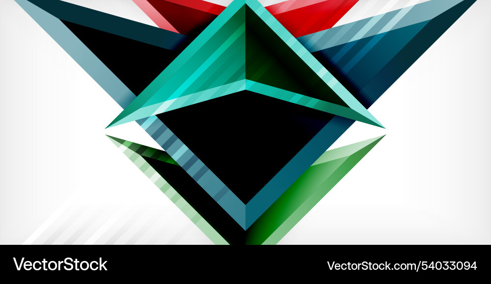 Abstract background color triangles and arrows Vector Image