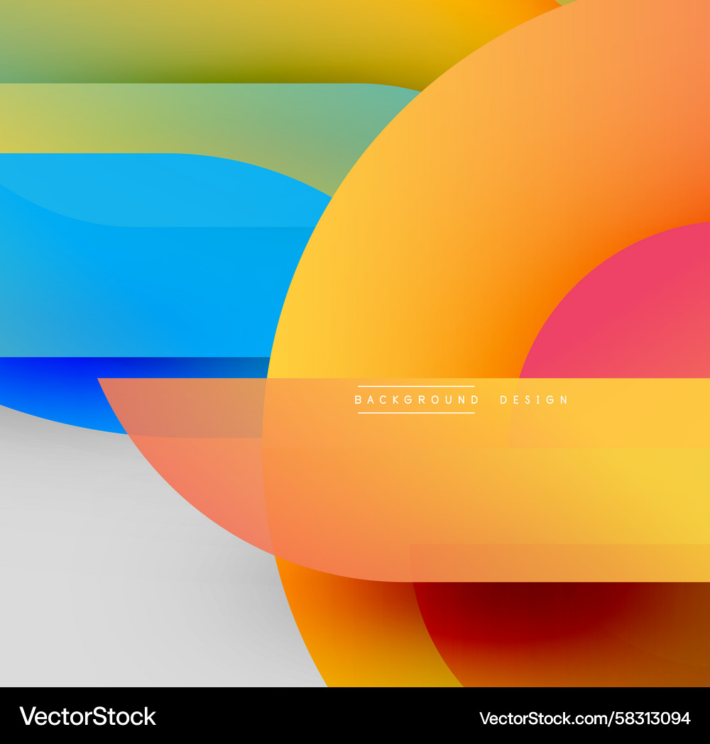 Abstract colorful shapes overlap gradient hues Vector Image