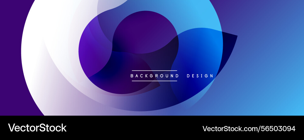 Abstract design features overlapping circles Vector Image