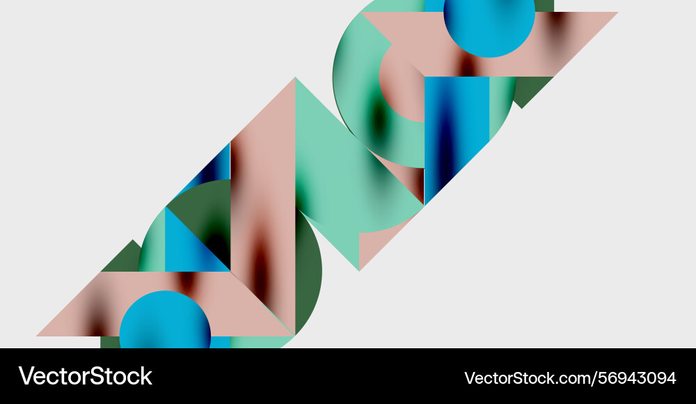 Abstract geometric shapes overlap creating Vector Image
