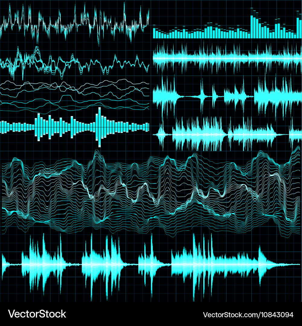 Abstract Sound Wave Pattern vector image