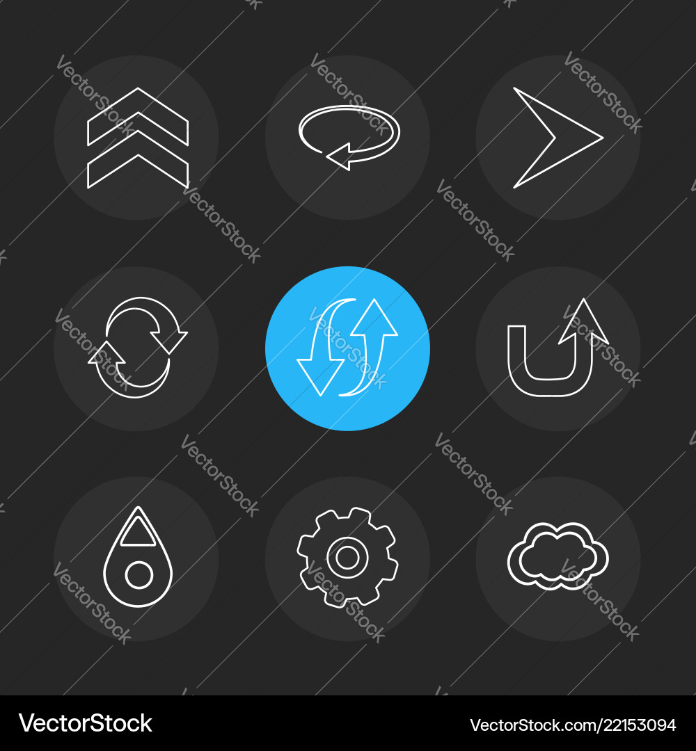 Arrows directions pointer arrow user vector image
