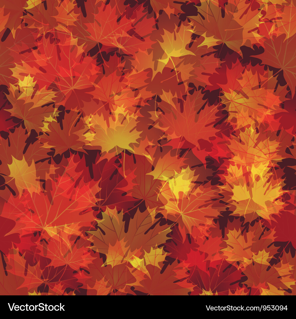 Autumn Leaf Seamless Pattern Vector Image