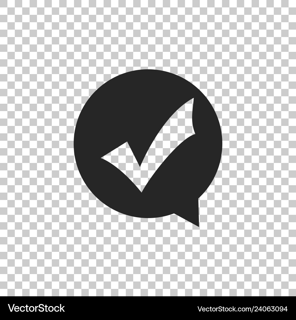 Check mark in circle icon isolated Vector Image