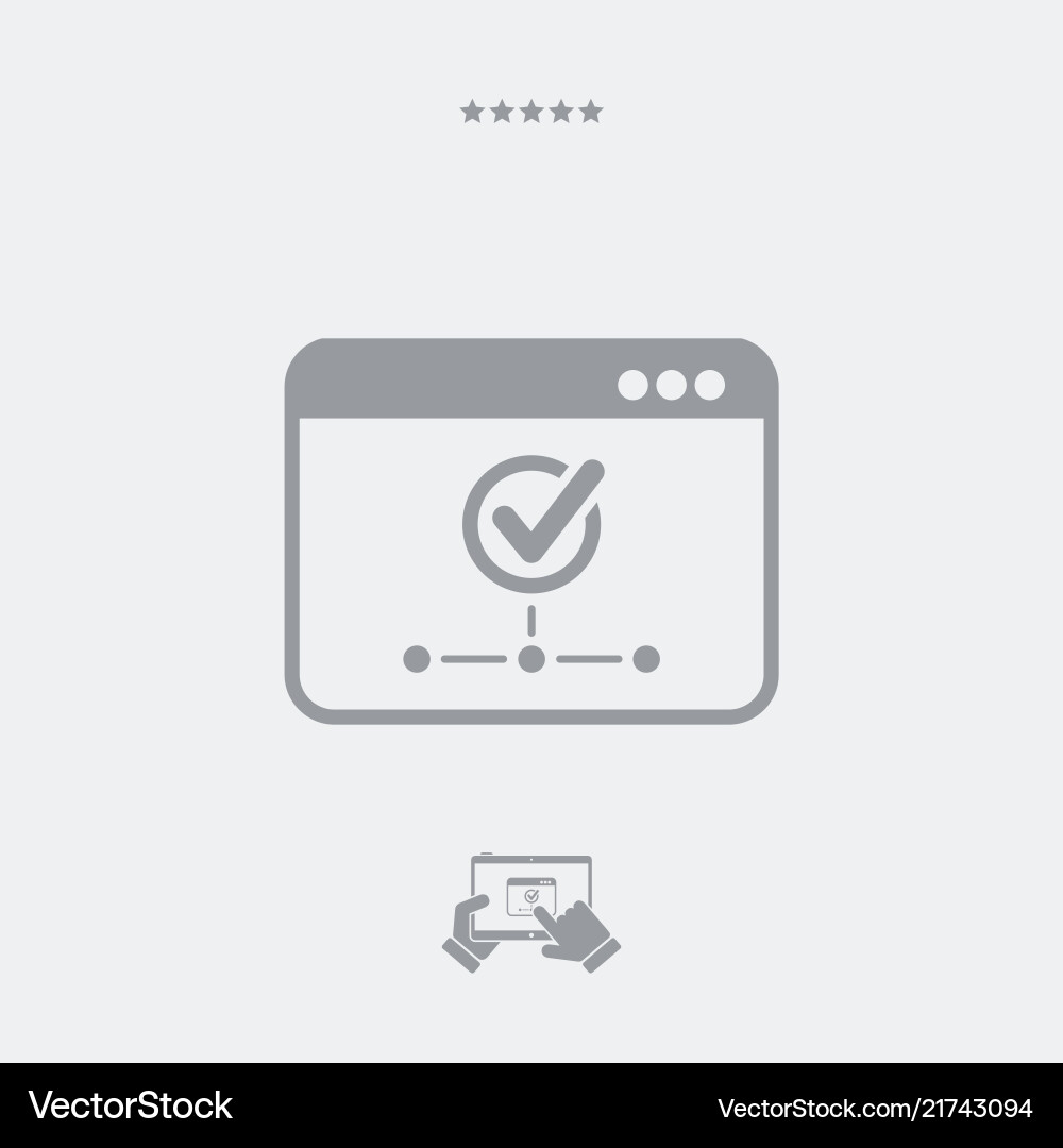 Checked network icon Checked network icon vector image